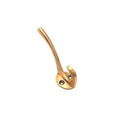 SB6182ANT - Spira Brass Victorian Coat Hook 115mm - Antique Brass