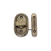SL02ANT - Spira Brass Delta Bathroom Latch - Antique Brass