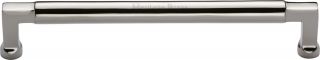 C0312 203-PNF Heritage Brass Cabinet Pull Bauhaus Design 203mm ctc Polished Nickel Finish