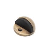 SB5110ANT - Spira Brass Half Moon Door Stop - Antique Brass