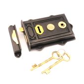 SB7101PEW - Spira Brass Davenport Rim Lock - Pewter