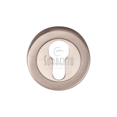 Click Here To Enlarge This Photo Of SC-0192-SN M.Marcus Sorrento Euro Profile Cylinder Escutcheon Satin Nickel Finish