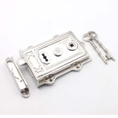 SB7101PN - Spira Brass Davenport Rim Lock - Polished Nickel