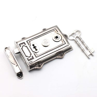 Click Here To Enlarge This Photo Of SB7101AN - Spira Brass Davenport Rim Lock - Aged Nickel