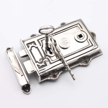 Click Here To Enlarge This Photo Of SB7101AN - Spira Brass Davenport Rim Lock - Aged Nickel