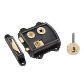 SB7104PEW - Spira Brass Victorian Rim lock - Pewter