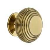 SB2301AB - Spira Brass Beehive Large 40mm Cupboard Knob - Aged Brass