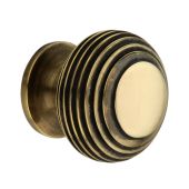 SB2302AB - Spira Brass Beehive Small 30mm Cupboard Knob - Aged Brass