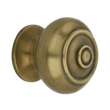 Click Here To Enlarge This Photo Of SB2304AB - Spira Brass Bloxwich Small 30mm Cupboard Knob - Aged Brass
