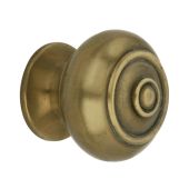 SB2304AB - Spira Brass Bloxwich Small 30mm Cupboard Knob - Aged Brass