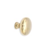 SB2330PBUL - Spira Brass Mushroom 32mm Cupboard Knob - Polished Brass Unlacquered