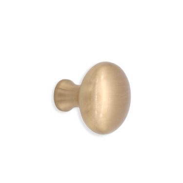 Click Here To Enlarge This Photo Of SB2330SB - Spira Brass Mushroom 32mm Cupboard Knob - Satin Brass