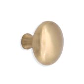 SB2331SB - Spira Brass Mushroom 38mm Cupboard Knob - Satin Brass
