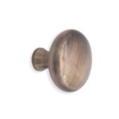 SB2331ANT - Spira Brass Mushroom 38mm Cupboard Knob - Antique Brass