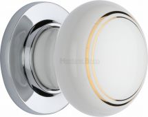 6010-PC Heritage Brass Gold Line Mortice Knob with Polished Chrome Base