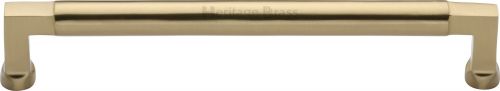 Click Here To Enlarge This Photo Of C0312 203-SB Heritage Brass Cabinet Pull Bauhaus Design 203mm ctc Satin Brass Finish