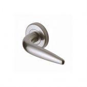 SC-1012-SC M.Marcus Sorrento Door Handle Lever Latch on Round Rose Goccia Design Satin Chrome Finish