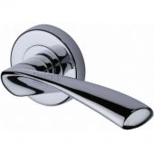 SC-2042-PC M.Marcus Sorrento Door Handle Lever Latch on Round Rose Treviso Design Polished Chrome Finish