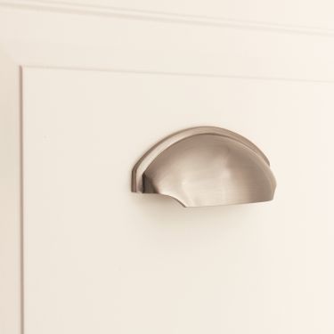 Click Here To Enlarge This Photo Of SB2335SN - Spira Brass 150mm Tulip Cup Drawer Pull - Satin Nickel