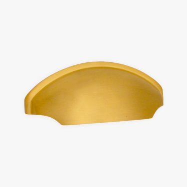 Click Here To Enlarge This Photo Of SB2335SB - Spira Brass 150mm Tulip Cup Drawer Pull - Satin Brass
