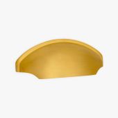 SB2335SB - Spira Brass 150mm Tulip Cup Drawer Pull - Satin Brass