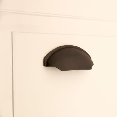 Click Here To Enlarge This Photo Of SB2335ABZ - Spira Brass 150mm Tulip Cup Drawer Pull - Aged Bronze
