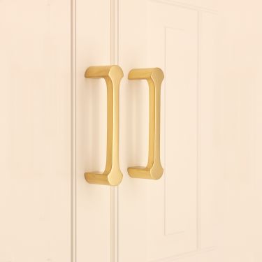 Click Here To Enlarge This Photo Of SB2420PB - Spira Brass Tulip Cabinet Pull Handle 106mm Centres - Polished Brass