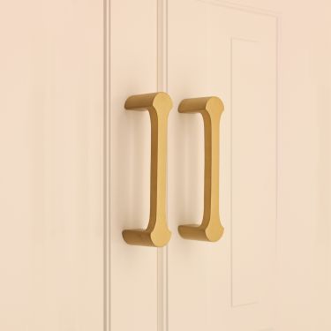 Click Here To Enlarge This Photo Of SB2420SB - Spira Brass Tulip Cabinet Pull Handle 106mm Centres - Satin Brass