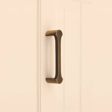 Click Here To Enlarge This Photo Of SB2420ANT - Spira Brass Tulip Cabinet Pull Handle 106mm Centres - Antique Brass
