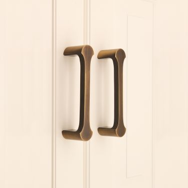 Click Here To Enlarge This Photo Of SB2420ANT - Spira Brass Tulip Cabinet Pull Handle 106mm Centres - Antique Brass