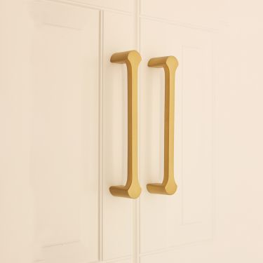 Click Here To Enlarge This Photo Of SB2421SB - Spira Brass Tulip Cabinet Pull Handle 155mm Centres - Satin Brass