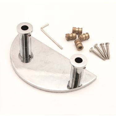 Click Here To Enlarge This Photo Of SB2404PC - Spira Brass Diamond Half Moon Handles Chrome 150mm