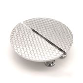 SB2404PC - Spira Brass Diamond Half Moon Handles Chrome 150mm