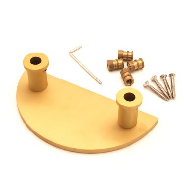 Click Here To Enlarge This Photo Of SB2406SB - Spira Brass Striped Half Moon Door Handles - Satin Brass Large 150mm