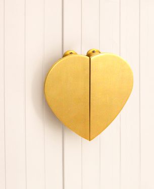 Click Here To Enlarge This Photo Of SB2407SB - Spira Brass Heart Brass Cabinet Door Handles - Satin Brass 150mm