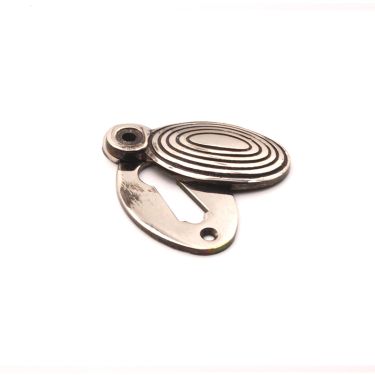 Click Here To Enlarge This Photo Of SB3102AN - Spira Brass Oval Beehive Standard Key Escutcheon - Aged Nickel