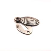 SB3102AN - Spira Brass Oval Beehive Standard Key Escutcheon - Aged Nickel