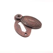 SB3102ABZ - Spira Brass Oval Beehive Standard Key Escutcheon - Aged Bronze