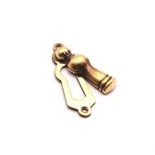 SB3103AB - Spira Brass Lady Standard Key Escutcheon - Aged Brass
