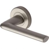 SC-2352-SN M.Marcus Sorrento Door Handle Lever Latch on Round Rose Lena Design Satin Nickel Finish
