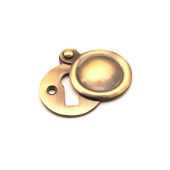 SB3110ANT - Spira Brass Victorian Standard Key Escutcheon (Covered) Antique