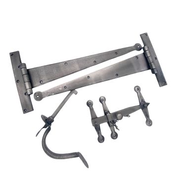 Click Here To Enlarge This Photo Of SB6101PEW - Spira Brass Heavy Duty Handforged Door Hardware Kit - Pewter