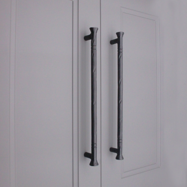 Click Here To Enlarge This Photo Of FC214 - Spira Brass Dona Pull Handle Large 320mm c/c - Black Iron