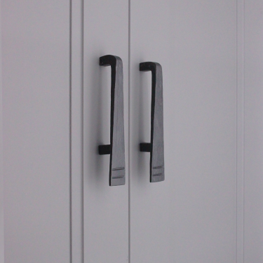 Click Here To Enlarge This Photo Of FC216 - Spira Brass Skeg Pull Handle Small 96mm c/c - Black Iron