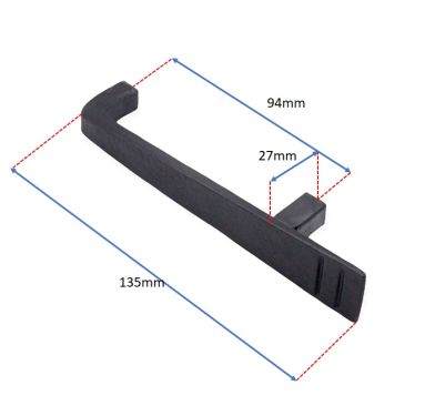 Click Here To Enlarge This Photo Of FC216 - Spira Brass Skeg Pull Handle Small 96mm c/c - Black Iron
