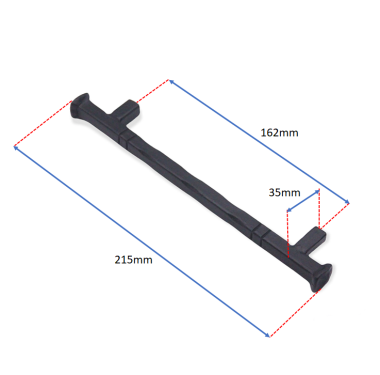Click Here To Enlarge This Photo Of FC222 - Spira Brass Jade Pull Handle Medium 160mm c/c - Black Iron