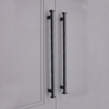 Click Here To Enlarge This Photo Of FC223 - Spira Brass Jade Pull Handle Large 320mm c/c - Black Iron