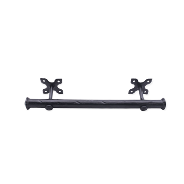 Click Here To Enlarge This Photo Of FC231 - Spira Brass Onyx Round Pull Handle 300mm - Black Iron