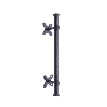Click Here To Enlarge This Photo Of FC231 - Spira Brass Onyx Round Pull Handle 300mm - Black Iron