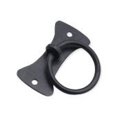 FC253 - Spira Brass Flamingo Ring Drop Pull - Black Iron
